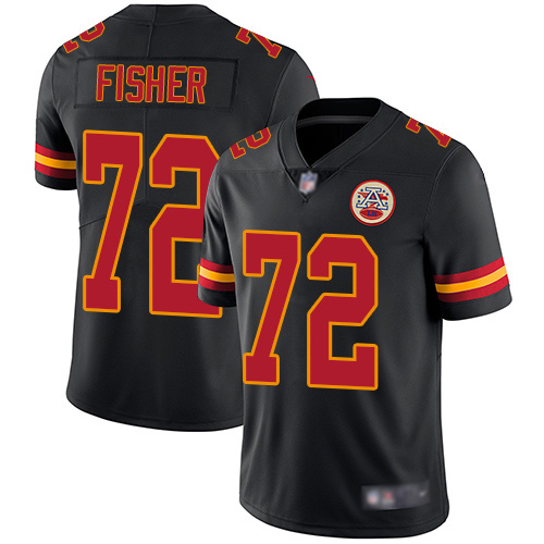 Men Kansas City Chiefs #72 Fisher Eric Limited Black Rush Vapor Untouchable Football Nike NFL Jersey->kansas city chiefs->NFL Jersey